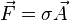 \vec{F}=\sigma\vec{A}\,
