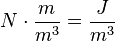 N \cdot \frac{m}{m^3} = \frac{J}{m^3}